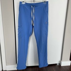 Figs Yola Skinny Scrub Pants- Ceil Blue- size XS PETITE
